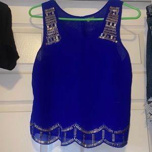 Royal Blue Blouse tank top